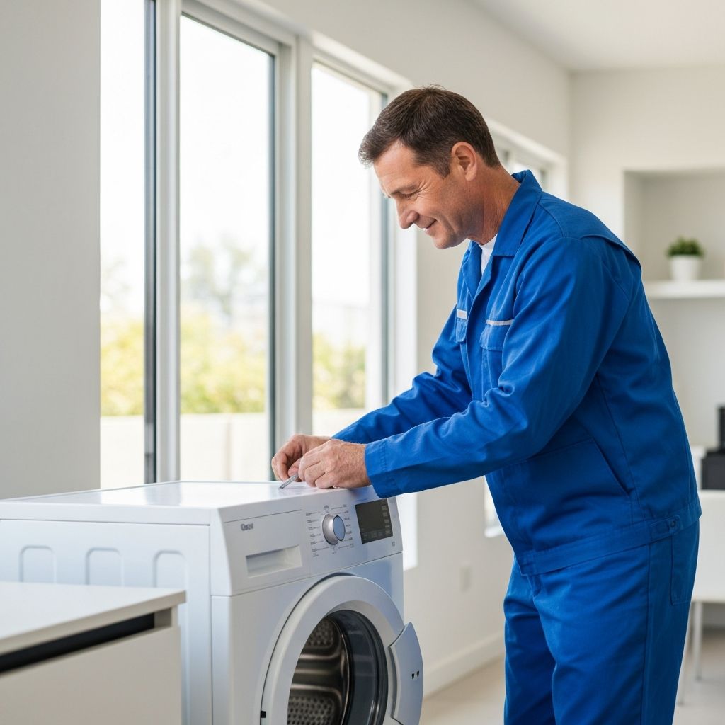 Técnico profesional reparando electrodomésticos